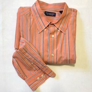 Roundtree & Yorke Men’s XL Extra Large Striped Button Down Dress
